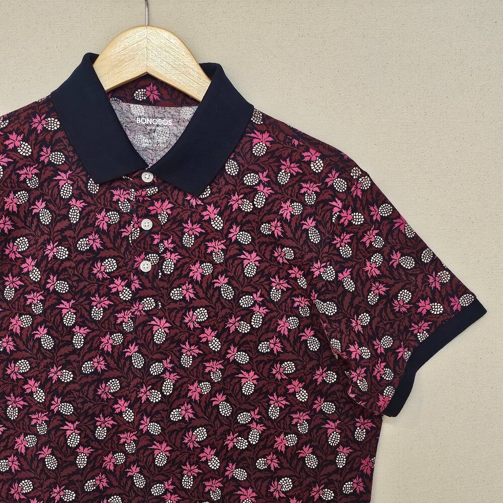 Bonobos Slim Fit Pineapple Polo M